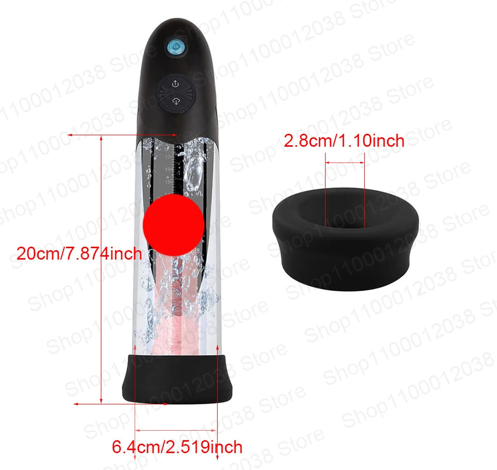 Hydrotherapy Electric Penis Pump Penis Enlargement Water Vacuum Pump For Men Penis Extender Cock Dick Pump Trainer Adult Sex Toy