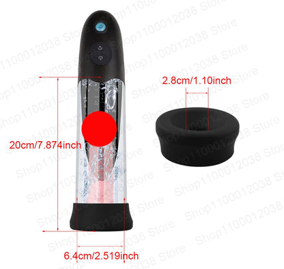 Hydrotherapy Electric Penis Pump Penis Enlargement Water Vacuum Pump For Men Penis Extender Cock Dick Pump Trainer Adult Sex Toy