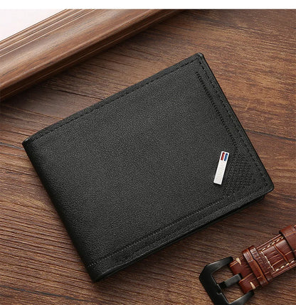 Male Youth Fashion Thin Multi Card Large Capacity Horizontal Business Wallet New Men's Wallet for Men