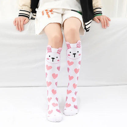 infant Child warmer ankle short lovely socks Cartoon Kids Knee High long cotton Baby cute Animal Over Knee Socks girls stockings