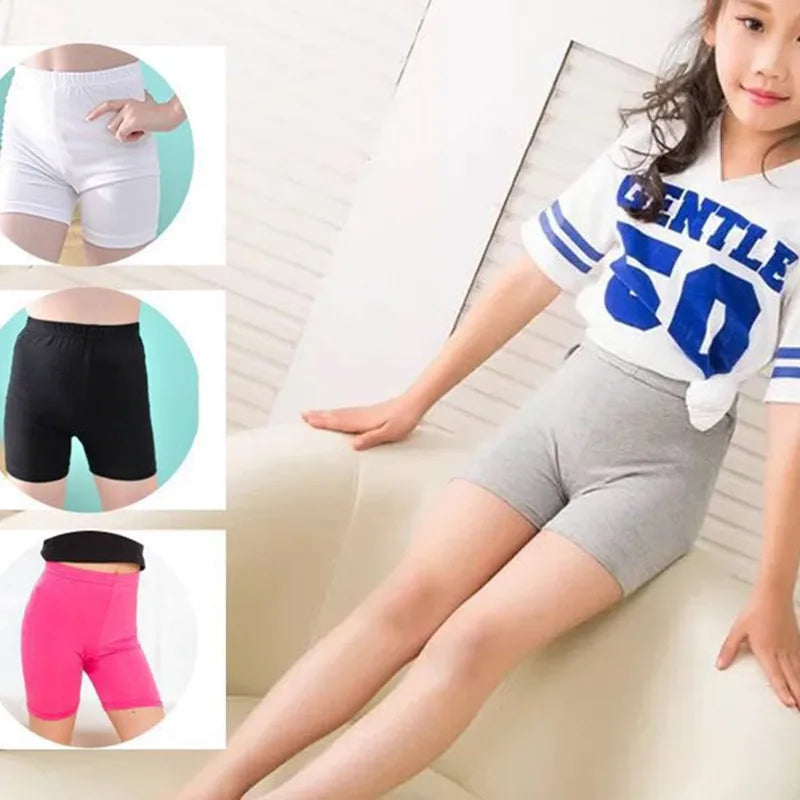 Children Summer Shorts Girls Lace Safety Pants Kids Panties Girls Underwear Leggings Baby Clothes 3-10Y Teen Solid Boxer Short