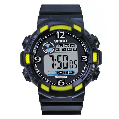 YIKAZE Men's Military Digital Watch Outdoor Men Sports Watch Waterproof Luminous Chronograph Clock Student Electronic Wristwatch