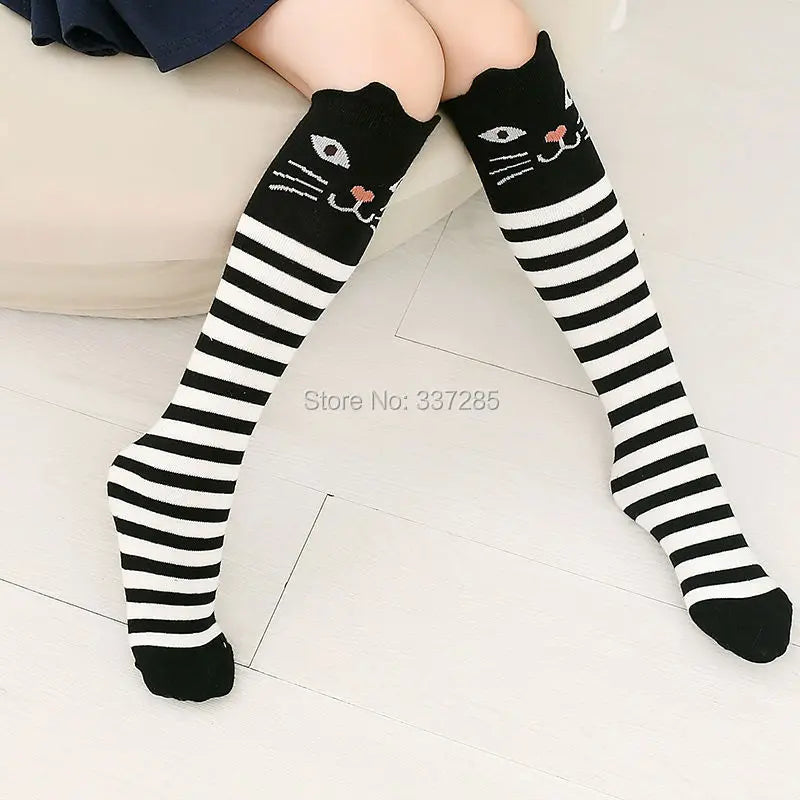 infant Child warmer ankle short lovely socks Cartoon Kids Knee High long cotton Baby cute Animal Over Knee Socks girls stockings