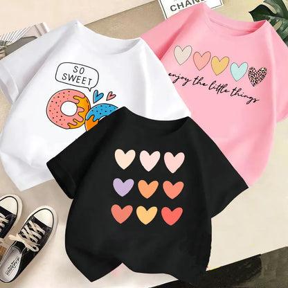 Summer New Children's Clothing Children's T-shirt Boys and Girls Casual Fashion Short-sleeved Baby Half-sleeved Top Base Shirt