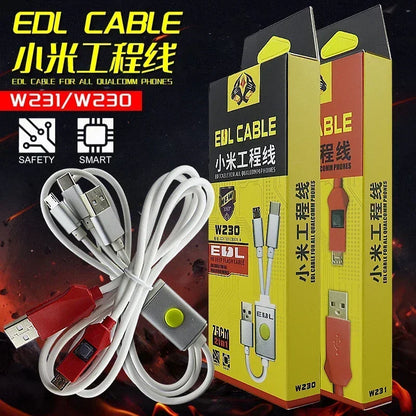 OSS W230 W231 Universal EDL Cable for Redmi Xiaomi and Qualcomm Flash and Open for 9008 Port Engineering Line Phone Repair Tool