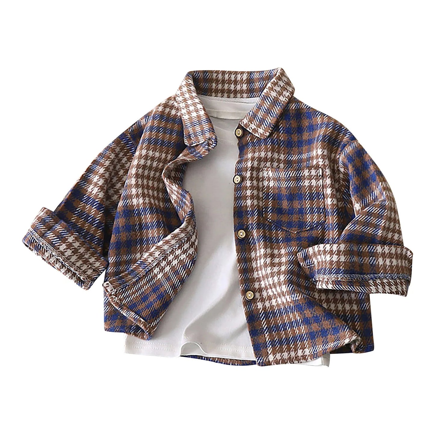 Tee Teen Boys Girls Long Sleeve Flannel Plaid Shirt Button Down Shirts Boys Top Age 12