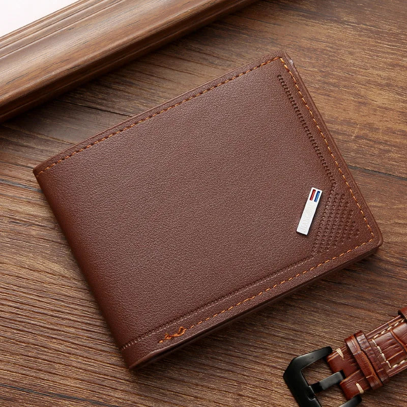 Male Youth Fashion Thin Multi Card Large Capacity Horizontal Business Wallet New Men's Wallet for Men