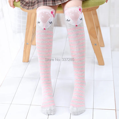 infant Child warmer ankle short lovely socks Cartoon Kids Knee High long cotton Baby cute Animal Over Knee Socks girls stockings