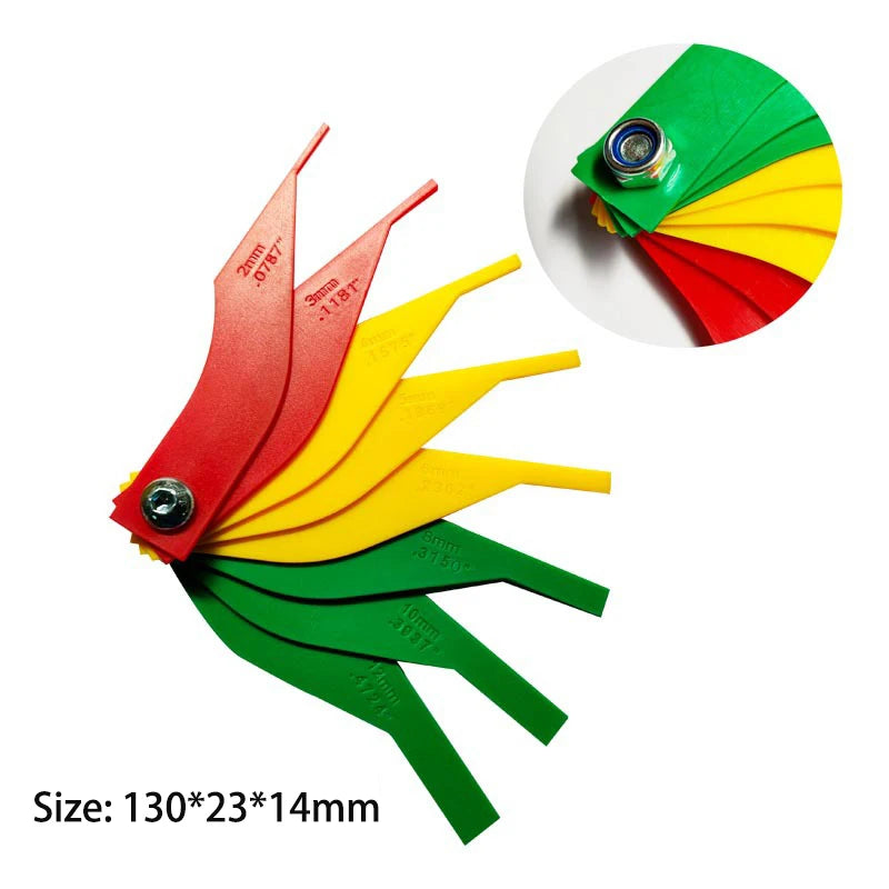 8 In 1 Brake Pad Measuring Tool Detection Gauge Feeler Tester Scale Lining Thickness Wear Meter Thickness Gauge Handy Measuring