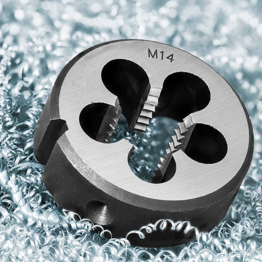 XCAN Thread Die Right Hand Metric Round Die Alloy Steel Threading Die Metal Cutting Tools M1 M2 M3 M4 M5 M6 M8 M10 M10 M12 M14