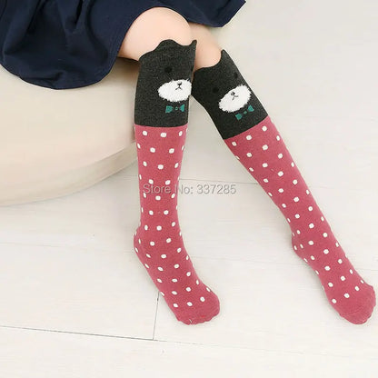 infant Child warmer ankle short lovely socks Cartoon Kids Knee High long cotton Baby cute Animal Over Knee Socks girls stockings