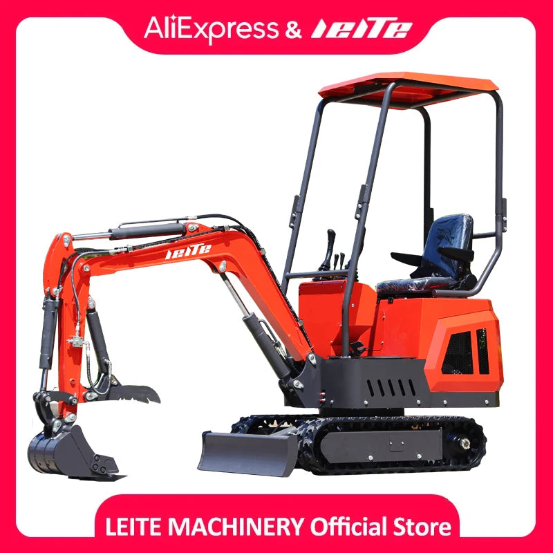 Fast Delivery Multi-function Mini Excavator 1 Ton Kubota Engine Digger Small Crawler Farm Excavators 2 Ton 3 Ton Home Customized