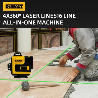 Dewalt Laser Level 360 Green 16 Lines 4D Self Leveling 360 Horizontal Vertical Super Powerful Beam construction Tools Original