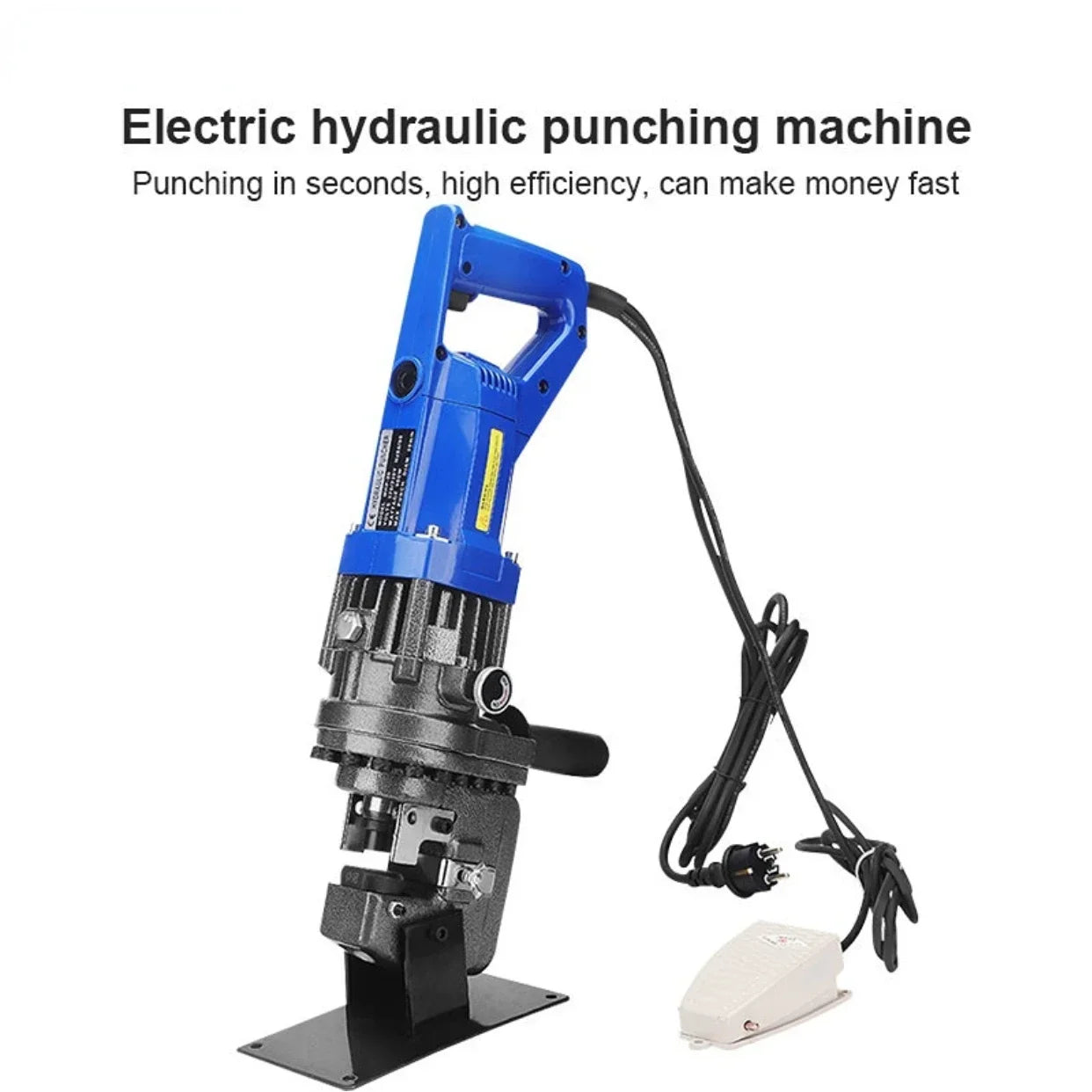 220V/110V Electric Handy Hydraulic Hole Puncher 900/1200W 6mm Knockout Punch Tool Angle Iron Channel Puncher Aluminum Iron Plate