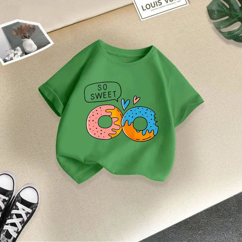 Summer New Children's Clothing Children's T-shirt Boys and Girls Casual Fashion Short-sleeved Baby Half-sleeved Top Base Shirt