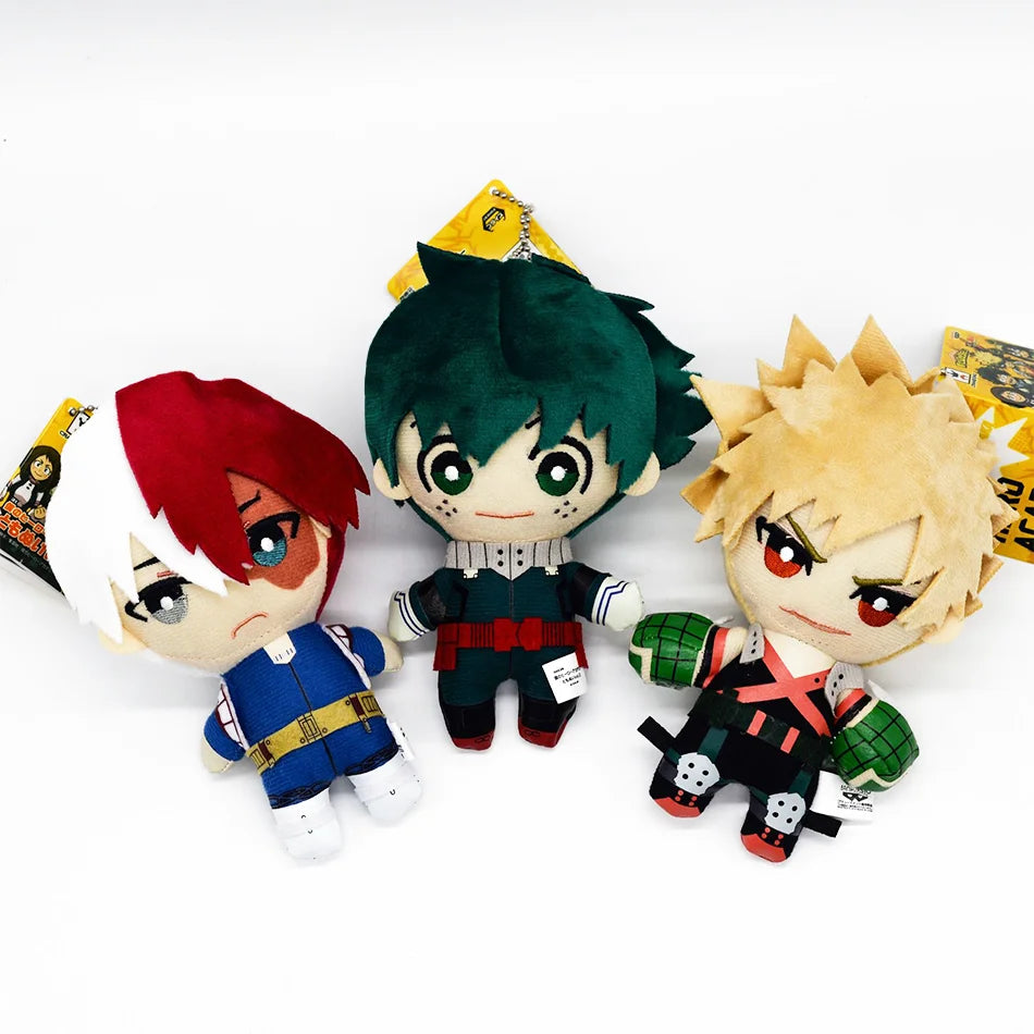 Anime 15-27cm My Hero Academia Plush Toys Cartoon Izuku Midoriya Katsuki Bakugou Shouto Todoroki Stuffed Dolls Kids Gifts