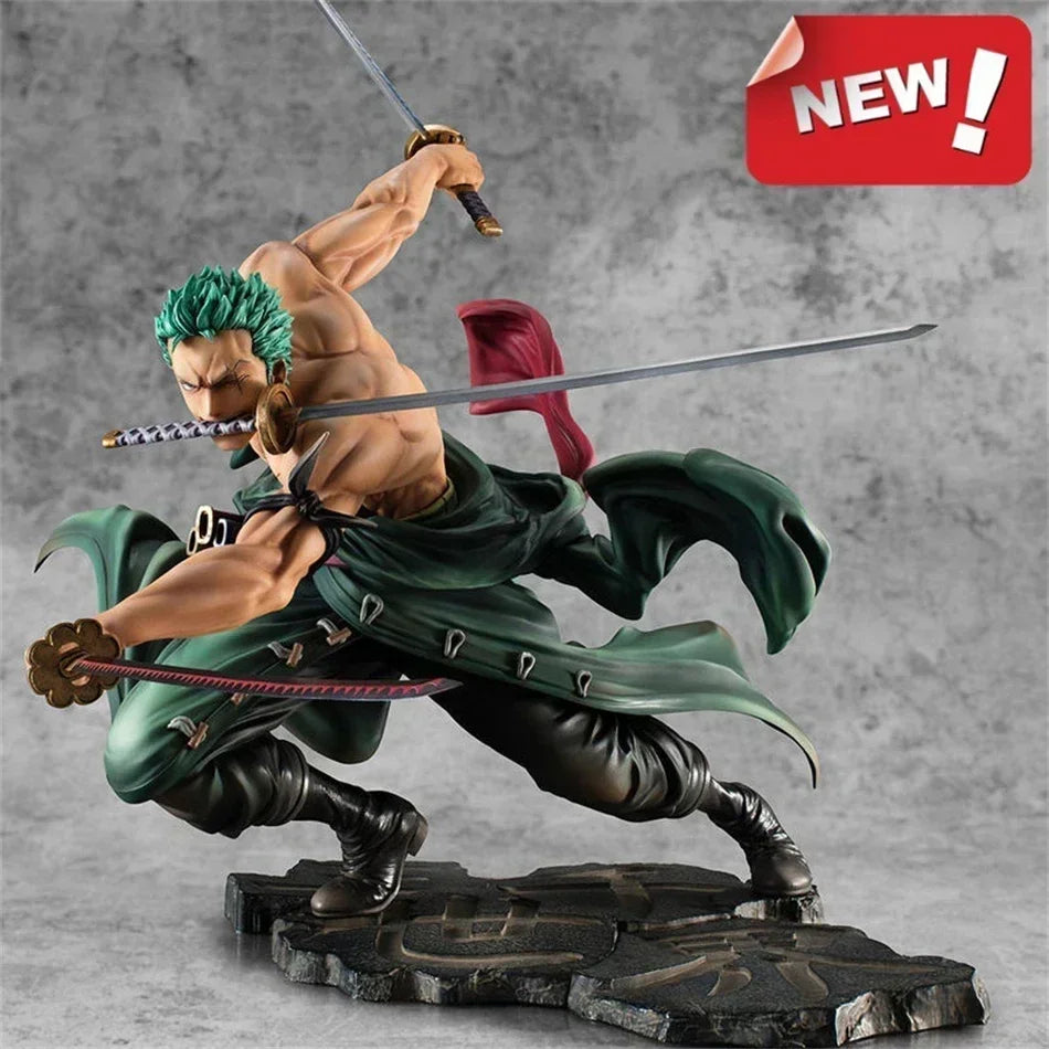 Hot One Piece 10cm Anime Figure GK Roronoa Zoro Three-blade Sa-maximum Manga Anime Statue Action Figure Collection Model Kid Toy