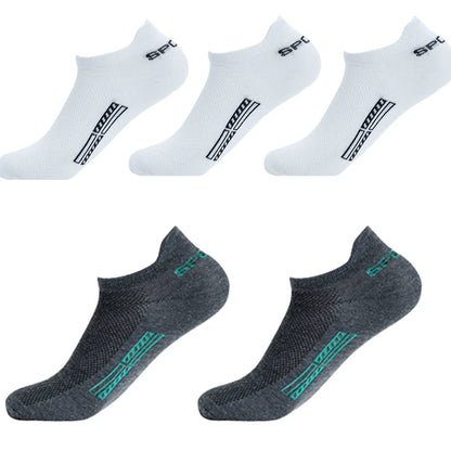 5 Pairs/Lot High Quality Men Ankle Socks Breathable Cotton Sports Mesh Casual Athletic Thin Cut Short Sokken Plus Size