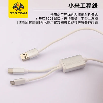 OSS W230 W231 Universal EDL Cable for Redmi Xiaomi and Qualcomm Flash and Open for 9008 Port Engineering Line Phone Repair Tool