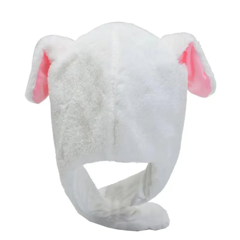 Rabbit Ears Hat Funny Gift For Kids Boys Girls Cute Rabbit Hat With Moving Ears Cute Bunny Hat Funny Kids Winter Toy Warm Cap