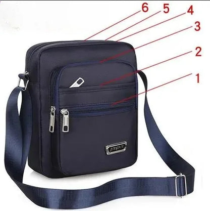 Waterproof Men Crossbody Bags Male Nylon Shoulder Bags Boy Messenger Bag Man Handbags For Travel Casual Large Satchel Grey Bags