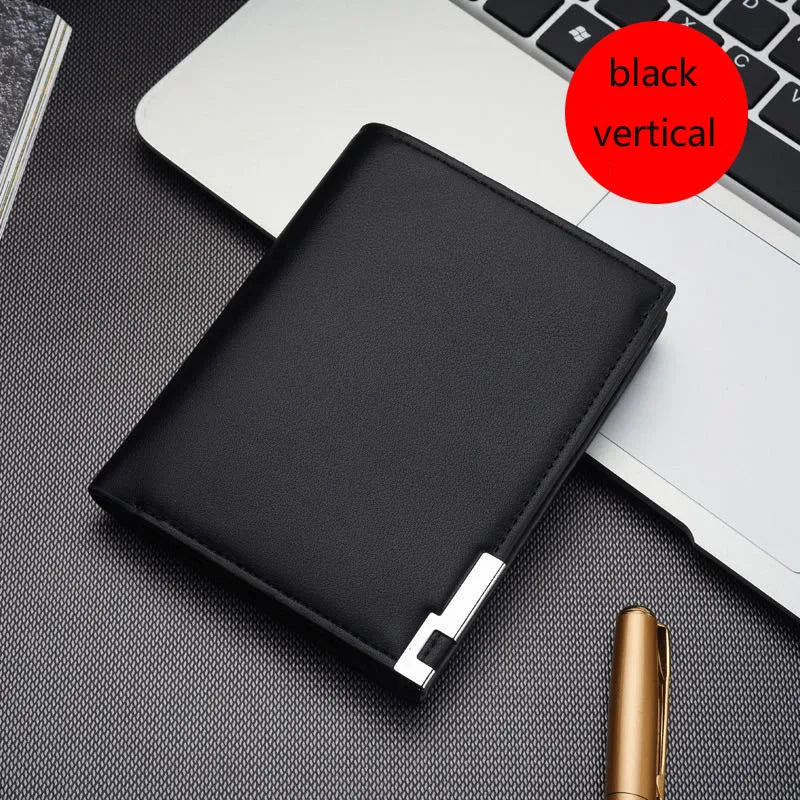 Short Men Wallets Card Holder Photo Holder Slim Male Print Wallet High Quality PU Leather Money Bag New Kpop Small Men's Purse