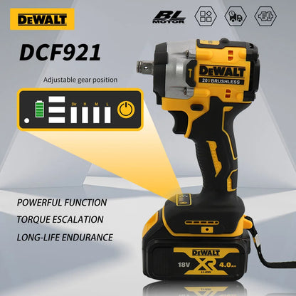 DEWALT DCF921 ATOMIC 20V MAX Cordless Wrench 1/2 in Cordless Impact Wrench Variable Speed Charging Wrench DCF921N with battery