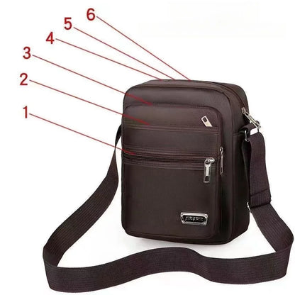 Waterproof Men Crossbody Bags Male Nylon Shoulder Bags Boy Messenger Bag Man Handbags For Travel Casual Large Satchel Grey Bags