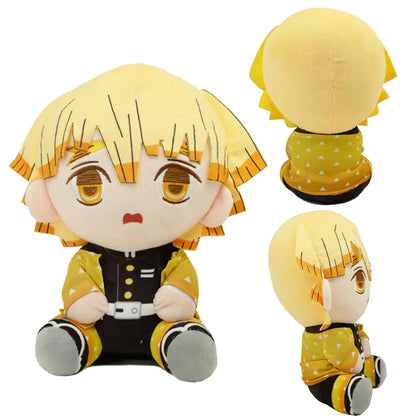 19cm Japan Anime Demon Slayer Akaza Rui Iguro Obanai Tanjirou Kamado Nezuko Agatsuma Zenitsu Plush Toys Doll Peluche Gift