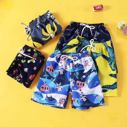 1-12Y Children's Sport Shorts Beachwear Summer Swimming Trunks for Baby Boys Toddler Girls Casual Loose Outerwear Cartoon Pants