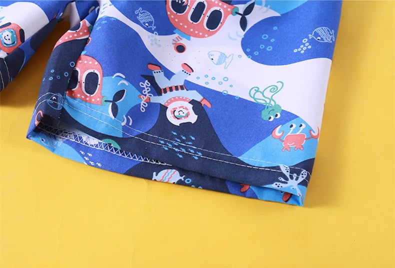 1-12Y Children's Sport Shorts Beachwear Summer Swimming Trunks for Baby Boys Toddler Girls Casual Loose Outerwear Cartoon Pants