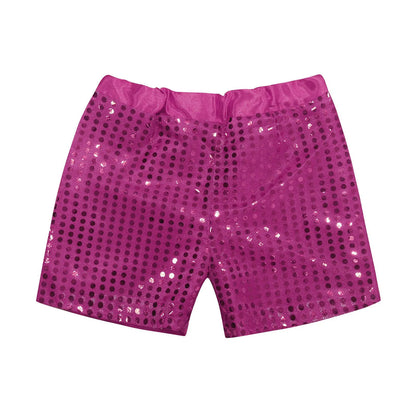 Toddler Kids Baby Girls Boys Sparkly Sequins Elastic Waist Birthday Shorts Pants Party Shorts Breathable Plus Size Pants