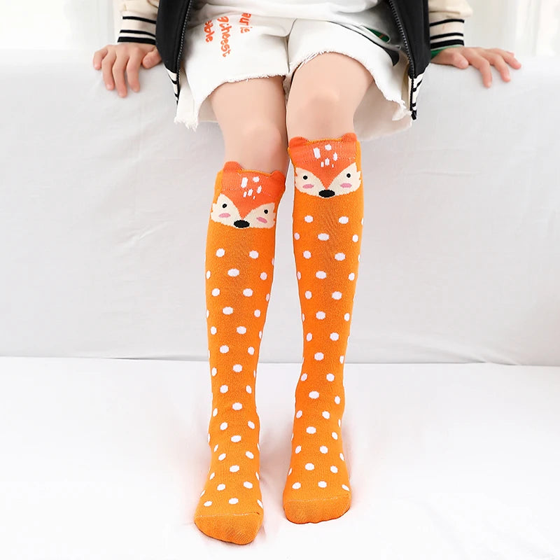 infant Child warmer ankle short lovely socks Cartoon Kids Knee High long cotton Baby cute Animal Over Knee Socks girls stockings