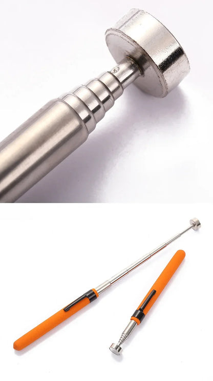 Telescopic Magnetic Pen with Light Mini Hand Portable Magnet Pick Up Tool Adjustable Pickup Rod Stick Picking Up Screws Nut Bolt