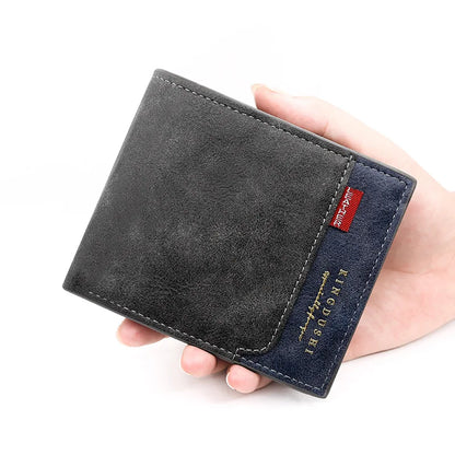 Free Name Engraving New Men Short Wallets High Quality Classic Card Holder Simple Male Purse Zipper Coin Pocket Men Money Clips