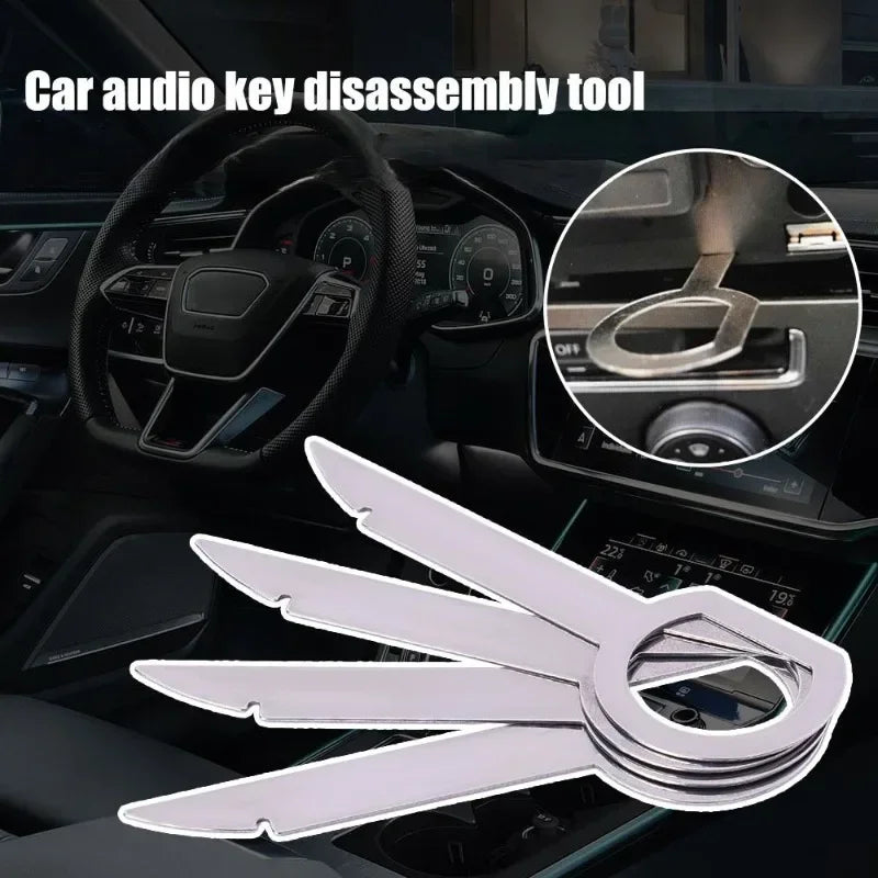 Car Radio Stereo Removal Extractor Key Release Pin Head Unit Audio Install Tool for VW Audi Ford Mercedes Benz Skoda Parts 4pcs