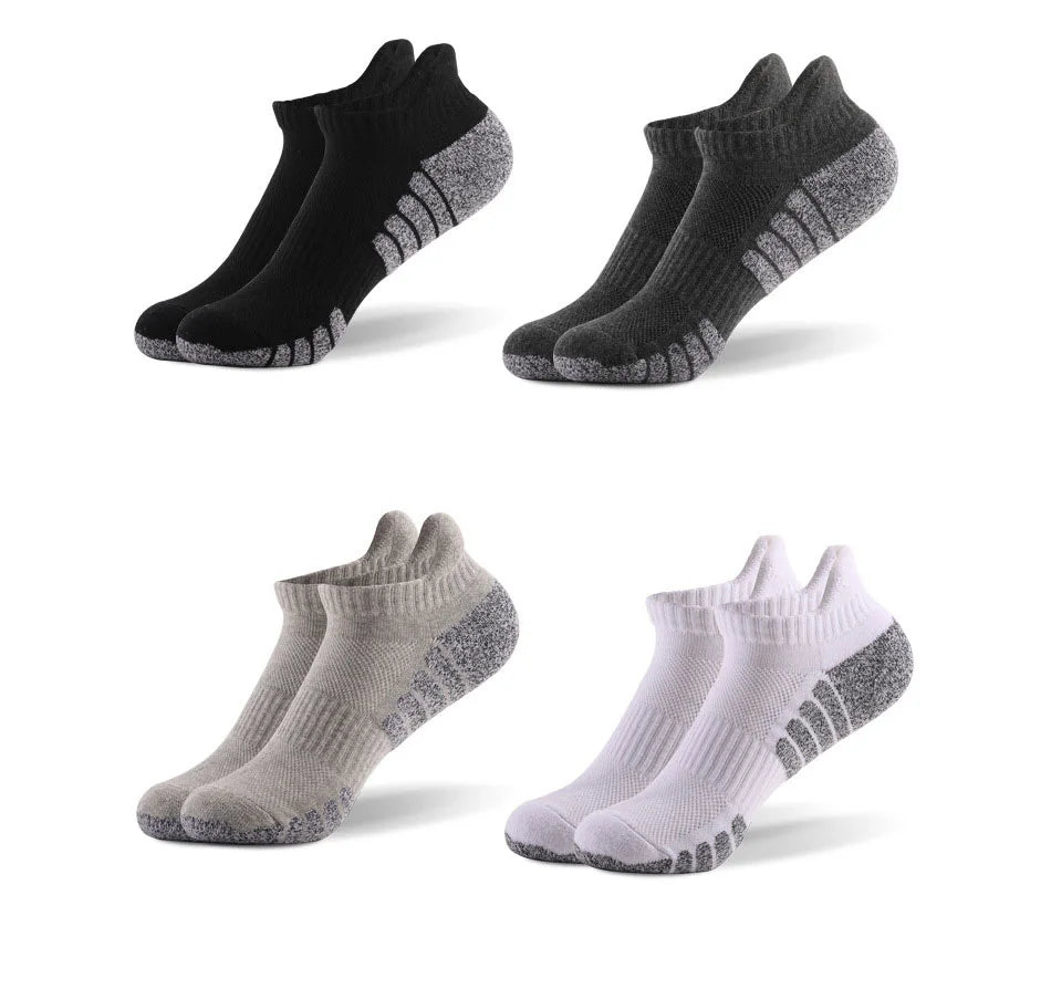 3pairs thickened towel bottom running socks mesh boat socks non-slip breathable sports socks Low cut Men's socks Women's socks