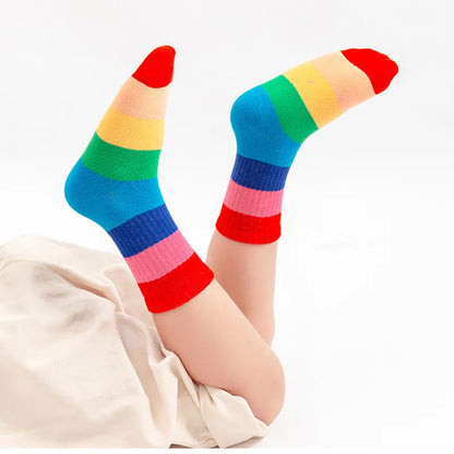 1/5/10/20 pairs/lot Girls Kids Socks Rainbow Striped Cute Children Ankle Short Breathable Cotton Fashion Toddler Sock