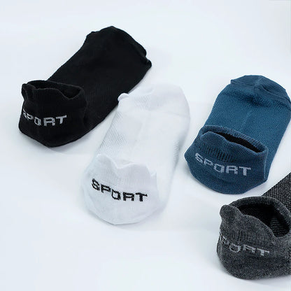 5 Pairs/Lot High Quality Men Ankle Socks Breathable Cotton Sports Mesh Casual Athletic Thin Cut Short Sokken Plus Size