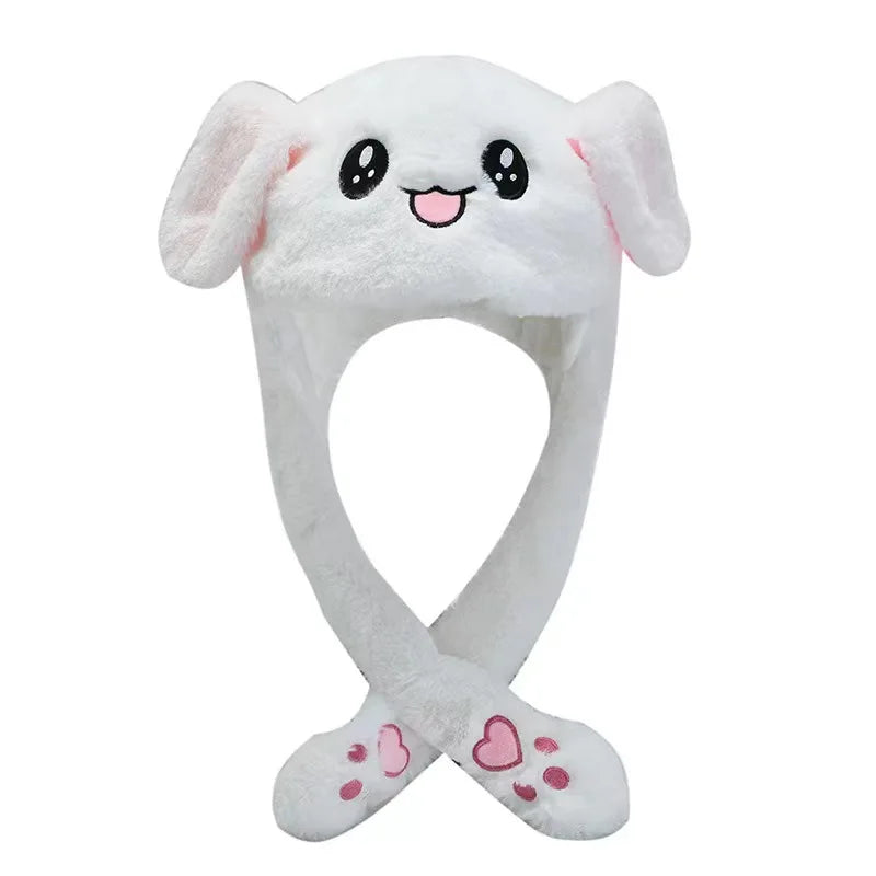 Rabbit Ears Hat Funny Gift For Kids Boys Girls Cute Rabbit Hat With Moving Ears Cute Bunny Hat Funny Kids Winter Toy Warm Cap