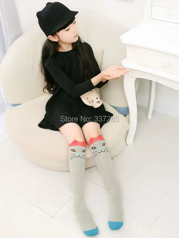 infant Child warmer ankle short lovely socks Cartoon Kids Knee High long cotton Baby cute Animal Over Knee Socks girls stockings