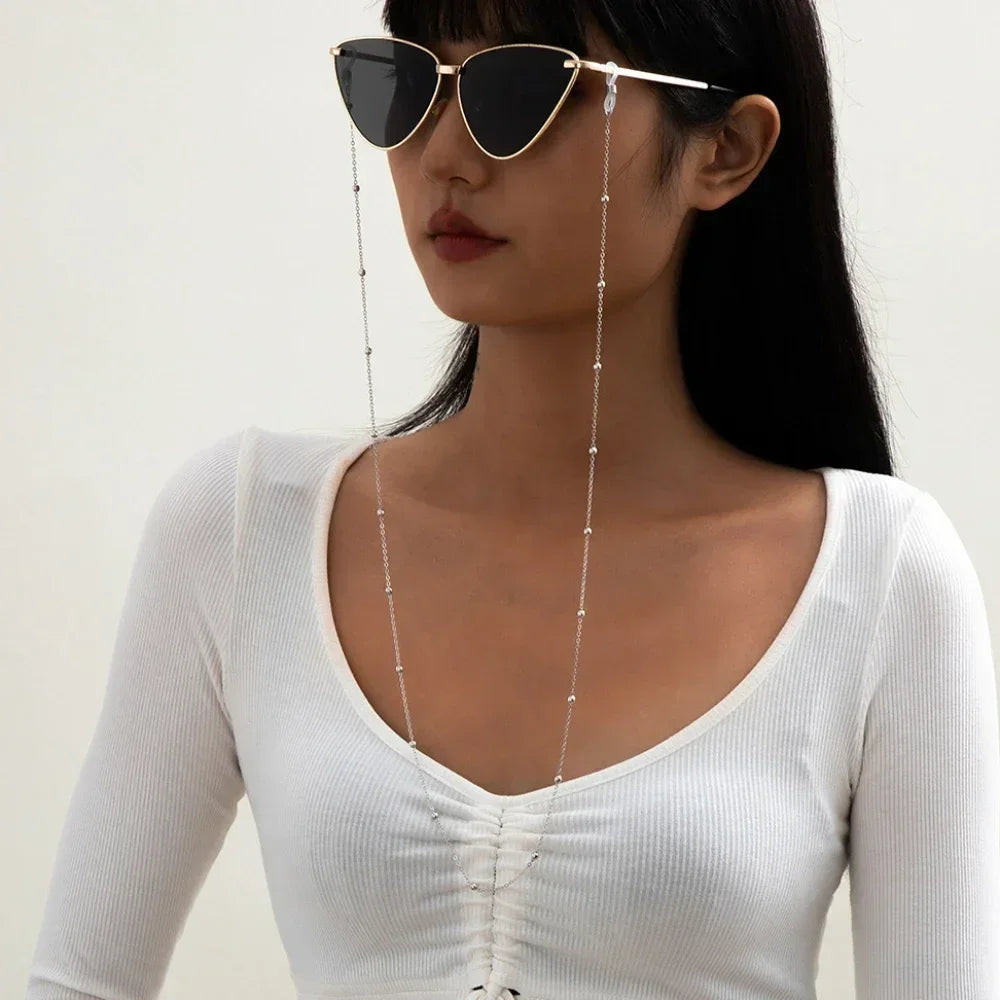 2024 Glasses Beaded Glasses Chain for Women Summer Beads Hangs Mask Strap Handmade Necklace Sunglasses Lanyard Fashion Jewelry