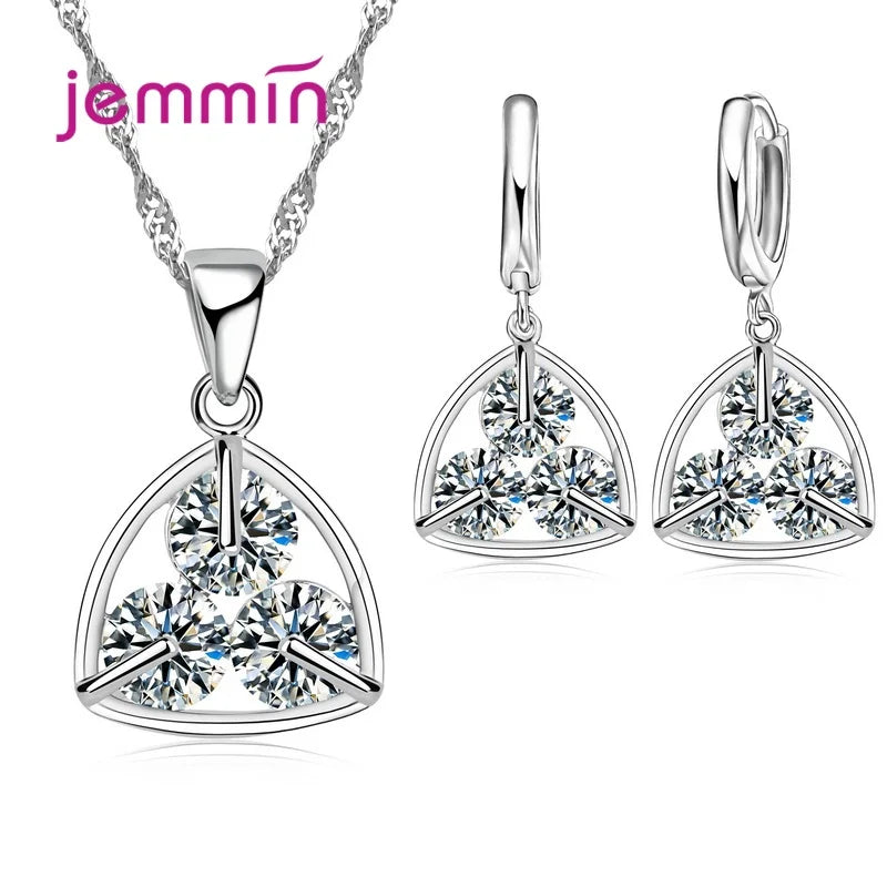 Super Deal Genuine 925 Streling Silver Jewelry Sets Women Girls Wedding Party Fine Jewelry Accessory Multiple Style