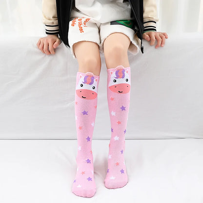 infant Child warmer ankle short lovely socks Cartoon Kids Knee High long cotton Baby cute Animal Over Knee Socks girls stockings