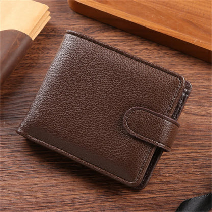 Vintage Leather Mens Wallets Cow Leather Solid Sample Style Zipper&Hasp Purse Card Holders Famous Brand High Quality Male Wallet