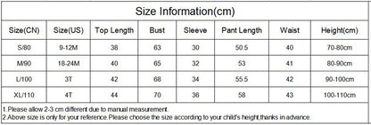 Children's Pajamas Set Baby Suits Kids Clothes Long Sleeve Toddler Boys Girls Tops Pants Set Home Wear Kids Pyjamas Nightgown