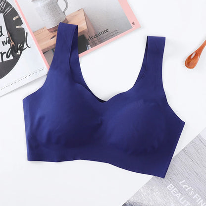 Women Ladies Seamless Wireless Bras Padded Bralette Yoga Running Sports Crop Tops Vest With Chest Pad