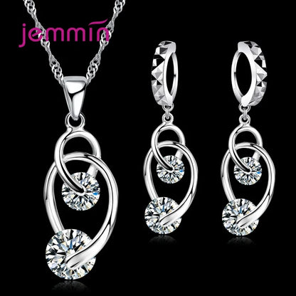 Super Deal Genuine 925 Streling Silver Jewelry Sets Women Girls Wedding Party Fine Jewelry Accessory Multiple Style