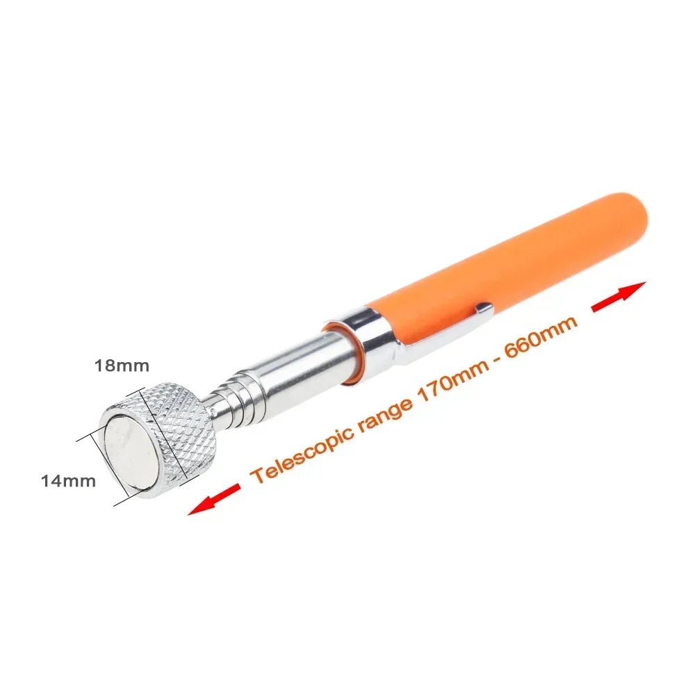 Telescopic Magnetic Pen Metalworking Handy Tool Magnet Capacity for Picking Up Nut Bolt Adjustable Pickup Rod Stick Mini Pen