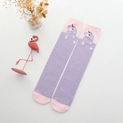 infant Child warmer ankle short lovely socks Cartoon Kids Knee High long cotton Baby cute Animal Over Knee Socks girls stockings